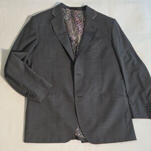Etro Grey Blazer, IT 54, 44 US, pinstripe fashion sportcoat